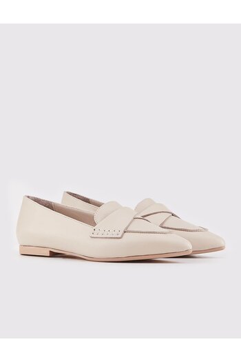 Cabani Genuine Leather Mink Women's Flat Shoes