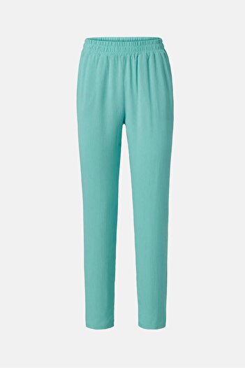 Tchibo Women Pull On Solid Trouser Pants, Turquoise