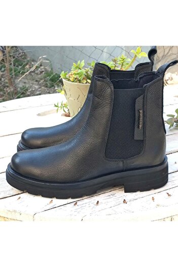 Pierre Cardin Pce-13623 Erkek Hakiki Deri Kalın Tabanlı Chelsea Bot