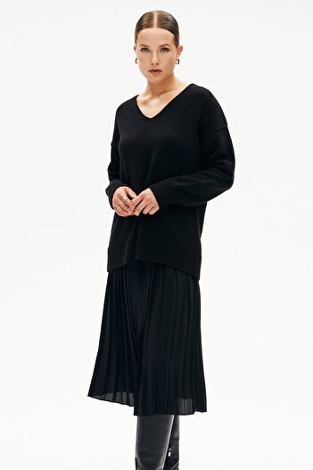 W Collection SİYAH TRİKO KAZAK