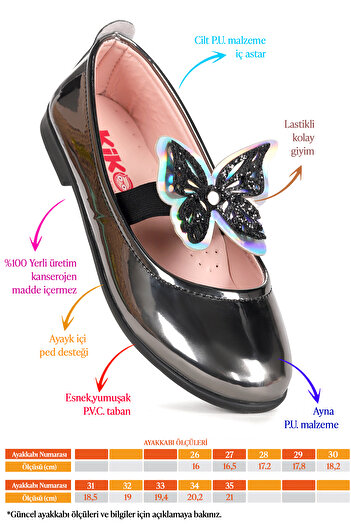 KARAMAZI Menz Mirror Butterfly Elastic Girls' Ballerina Shoes