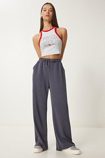 Lovelyİstanbul Φούτερ Smoked Modal Wide Leg - LUB0070