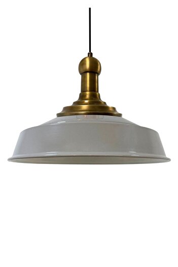 Bamyum Asletl-LongKnob Industrial Vintage Hängelampe  40 cm, Grau Metall Pendelleuchte