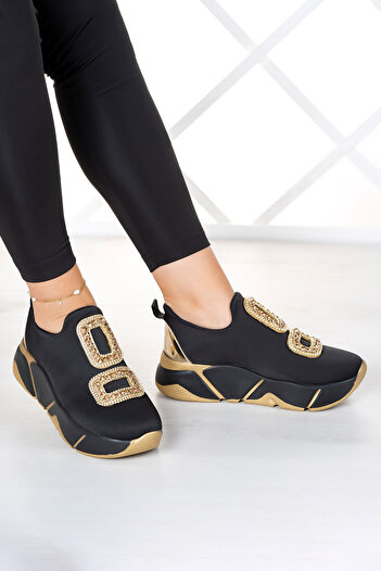 Erkan Saçmacı Almendra Gold Stretch Stone Sneaker