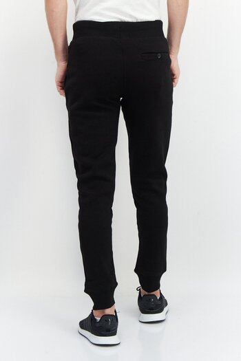 French Connection Men Drawstring Side Pocket Fleece Sweatpants, Black