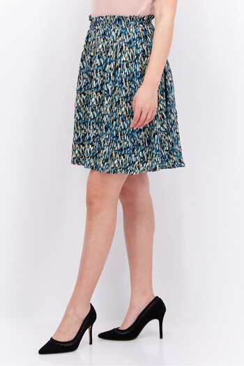 Esprit Women Allover Print Pull-On Mini Skirt, Green Combo