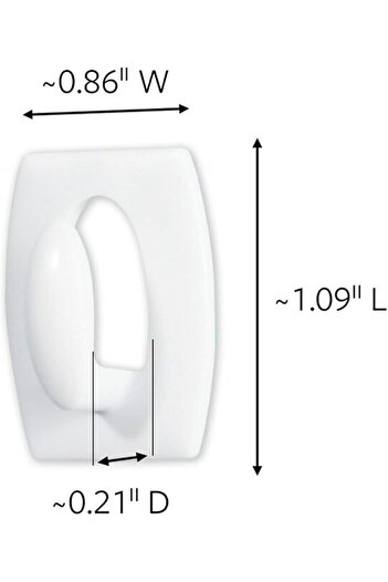 COMMAND 17006CLR-ES  MINI CLEAR HOOKS W / CLR STR