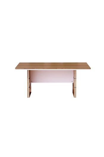 Mahmayi Zelda Conference Table | Office Conference cum Meeting Table, Natural Dijon Walnut_180cm