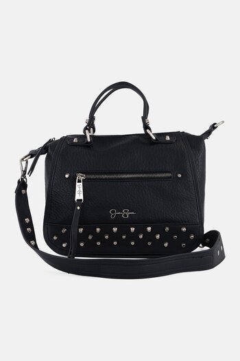 Jessica Simpson Women Brand Logo Satchels Bag 27 L x 22 H x 7 W cm, Black