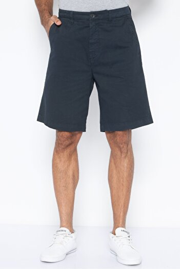 Diesel Men Plain Chino Shorts, navy