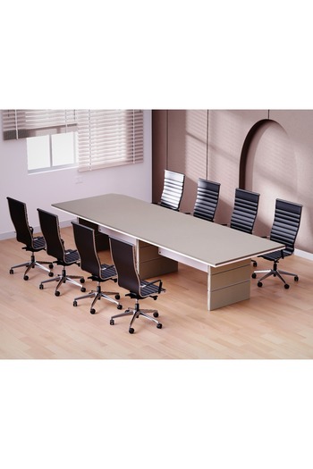 Mahmayi Zelda Conference Table | Office Conference cum Meeting Table, Anthracite Linen_360cm