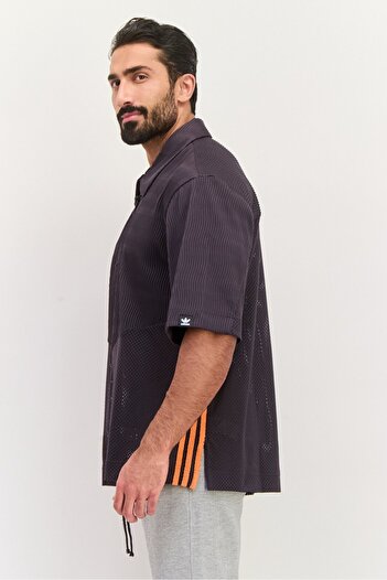 adidas Men Sportswear Fit Short Sleeves Outdoors Jacket, Dark Grey