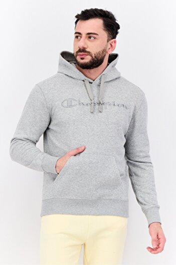 Champion Men Sportswear Fit Long Sleeves Outdoor Sweatshirt, Grey
