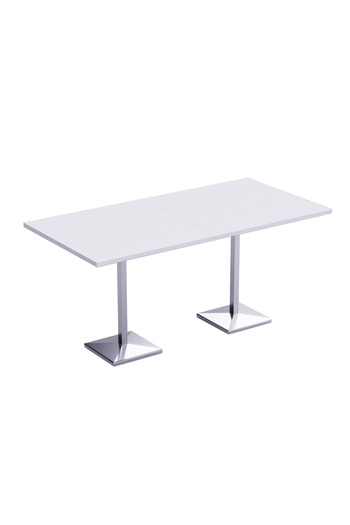 Mahmayi Bar Table Square Base 8 Seater Cocktail Bistro Table for Pub_White
