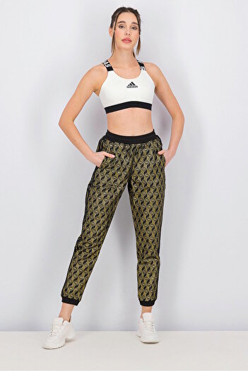 adidas Women Premium SST Track Pants, Black and Gold Metallic