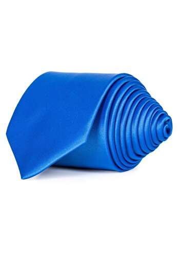 Tudors Classic Plain Blue Handkerchief Satin Tie