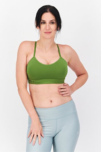 adidas x Karlie Kloss Women Padded Brand Logo Sports Bra, Light Olive