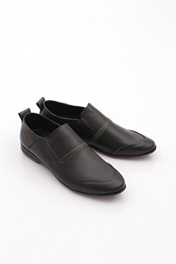 DGN Men's Sneakers Shoes Genuine Leather Black Green 9233616