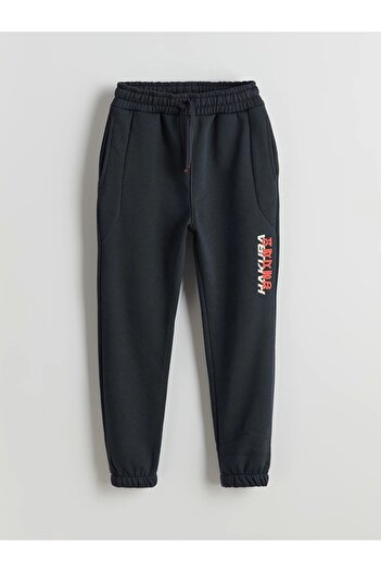LC Waikiki LCW Kids Ανθρακί Ελαστική Μέση Αγόρι Παχιές Jogger Παντελόνια Sweatpants