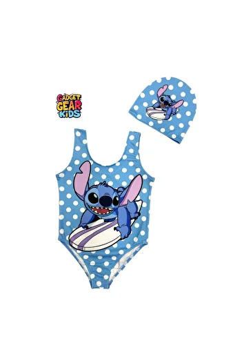 Gadget Gear Boned Swimsuit with Print Detail for Girl