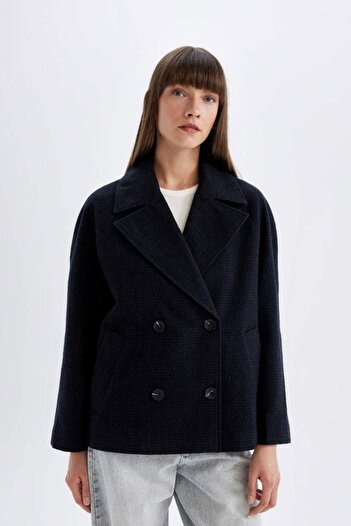 DeFacto Women's Coat D3997Ax/Nv251 Navy
