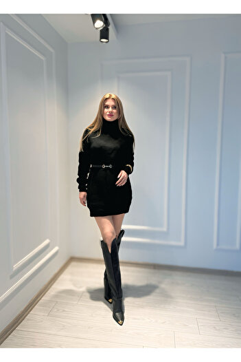 Store Balıkçı Yaka Triko Tunik Elbise