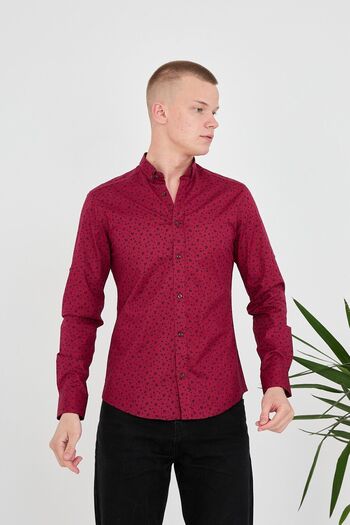 jack carisma Flexible Poplin Printed Slim Fit Men's Shirt
