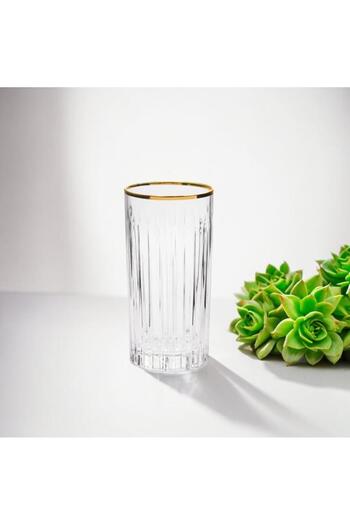 RCR Timeless 6'lı Altın Rimli Meşrubat Bardağı Seti 440 ml 000001000164157001
