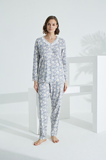 Evia Angelique 100% Cotton Long Sleeve Women's Sleepwear 21501