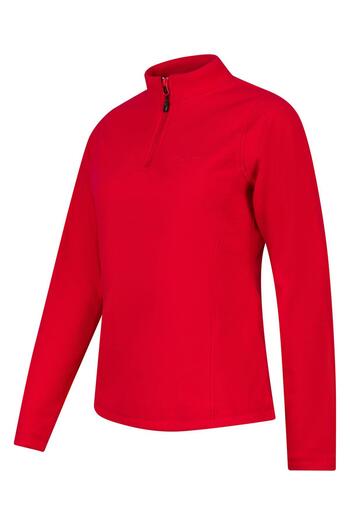 2AS Camila Women &Apos; S Red Thin Fleece Sweatshirt with Half Zip