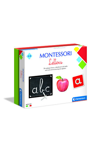 CLEMENTONI Montessori- Letter Learning Set With Shapes- For Age 4 Years+ Years Old