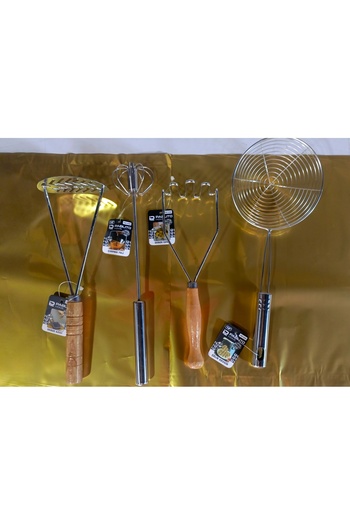 PABLITO HOME Steel Durable 4 Pieces Kitchen Serving Set 4 Pieces