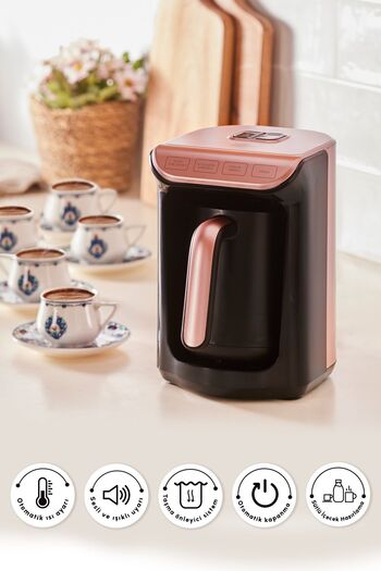 Karaca Rosegold Memory Ember Turkish Coffee Machine with Milk