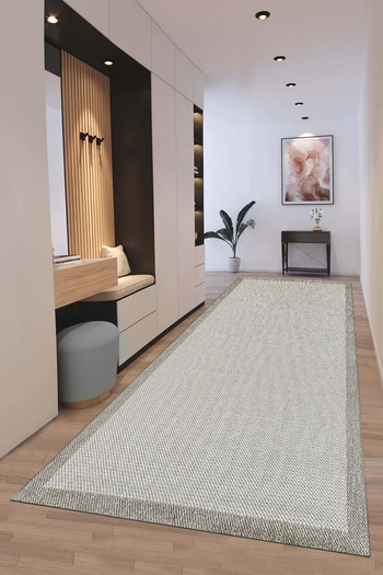 SARAZ HALI Sisal Bordered Jute Rug with Anti-Slip Backing - Model 1502