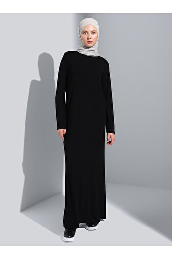 Benin Viscose Fabric Benin Hijab Dress - Black - Benin