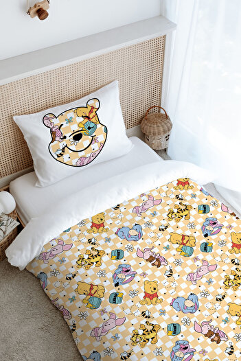 Tuğba Kuğu Single Duvet Cover Set (160X220) - Cartoon Series - Cute Bear Pattern