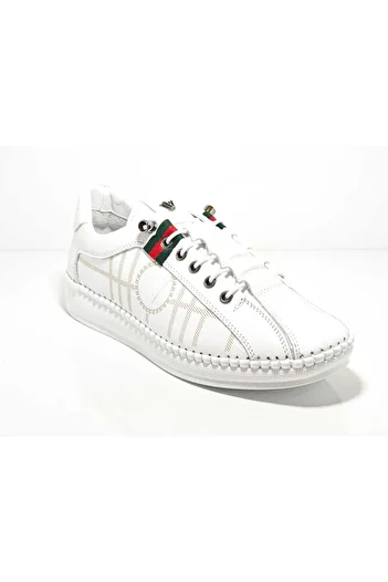 Voyager Z096 White Women's Leather Casual Shoes