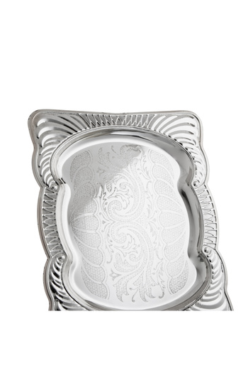 HIC Steel Serving Tray Silver Color 35 cm