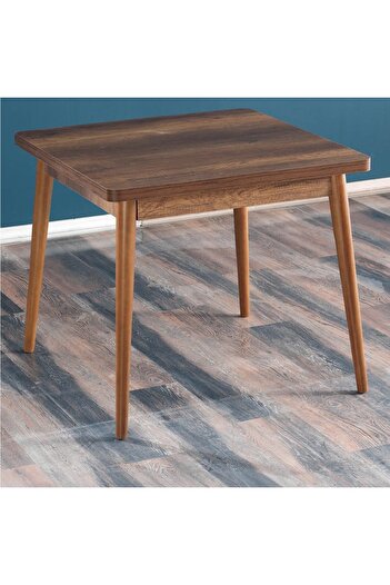 HOMS Brigitte kitchen table, square, walnut color, 80 cm