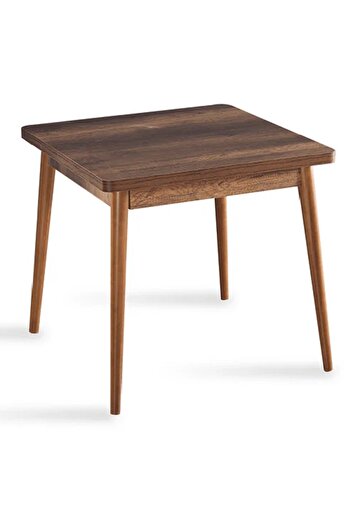 HOMS Brigitte kitchen table, square, walnut color, 80 cm