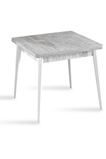 HOMS Brigitte kitchen table, square, white color 80 cm