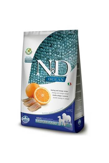 N&D Ocean Balıklı Portakallı Tahılsız Yetişkin Köpek Maması 12 Kg