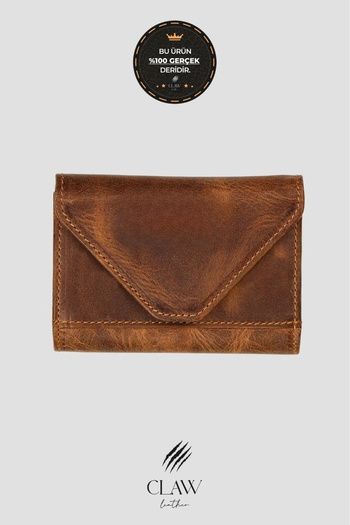 clawleather Θήκη για κάρτα ακορντεόν από γνήσιο δέρμα