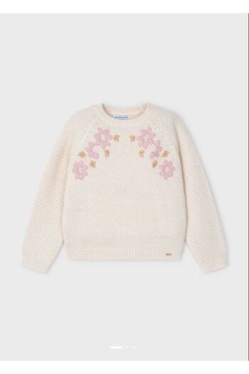 MAYORAL Girl's 4354 Model Flower Patterned Sweater