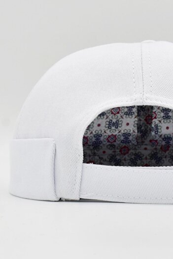 Külah White Hiphop Docker Hat 100% Cotton Folded Cap