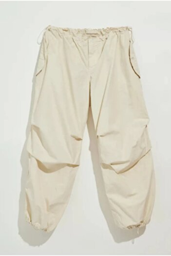 KOTOLOG Unisex Urban Baggy Parachute Pant - I Φαρδύ πόδι, Χαλαρή εφαρμογή, Ρυθμιζόμενο βαμβακερό ύφασμα
