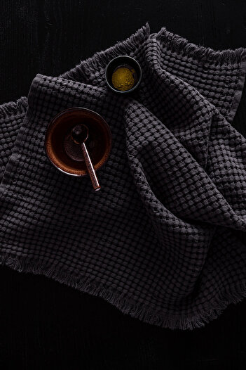 Barine Антрацитовий рушник Eye Waffle, 2 шт. - 30x40