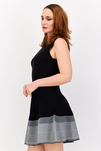Esprit Women Textured Mini Dress, Black