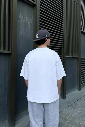 Flaw Wear Flaw Embroidered White Oversize T-Shirt
