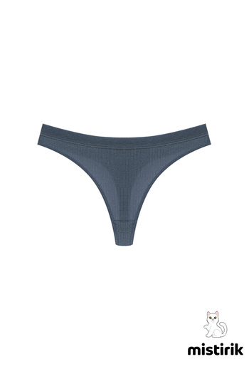 MİSTİRİK Paulo Model Ribbed Thong Slip No Trace εσώρουχα μπλε χρώμα